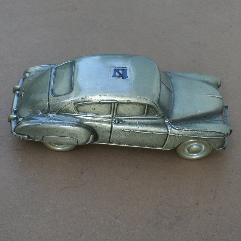 1st Federal Vintage Car Promo Giveaway Metal Bank Banthrico 1970's